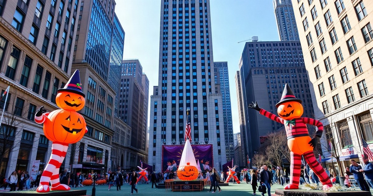 Halloween a NYC: creatura gonfiabile da 10 metri al Rockefeller Center - NewYork4u.it